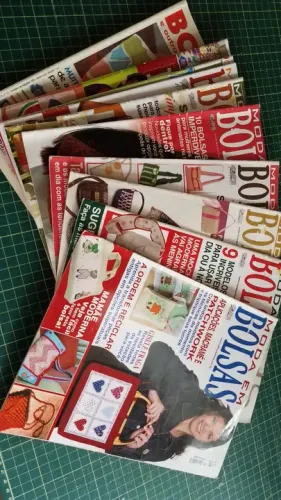 10 Revistas para elaboração de bolsas de tecido