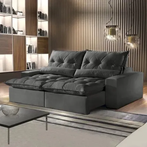 Sofá Retrátil e Reclinável Avalone 2,00m Molas Bonnel tt332