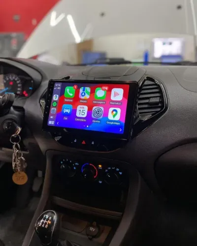 Multimídia ford ka 9 polegadas Carplay sem fio Android auto 