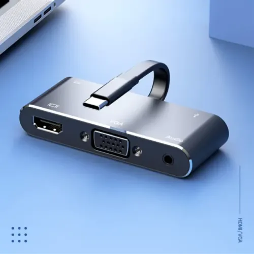 Adaptador Hub USB-C para HDMI VGA USB 3.0 Tipo-C P2 P3