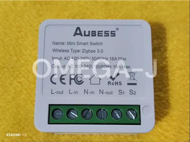 Mini interruptor switch Zigbee 3.0 16A Aubess
