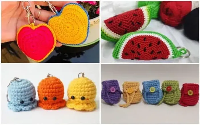 Chaveirinhos de crochê