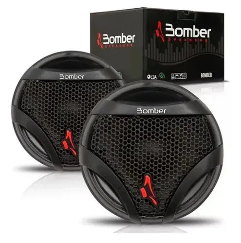 Par Mini Tweeter Bomber C/capacitor Upgrade 120w Rms 4 Ohms Cor Preto