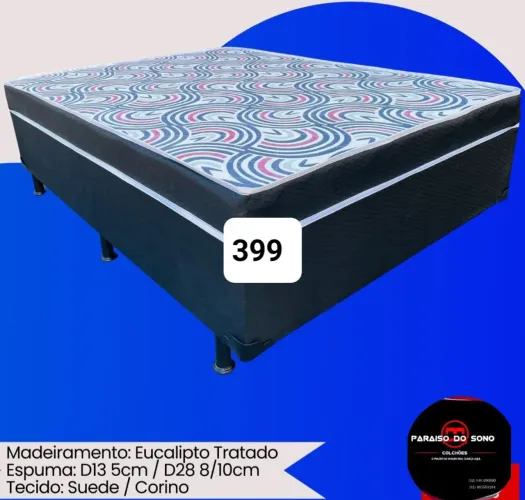 Cama Box Casal Suede/Corino - Conforto e Qualidade!