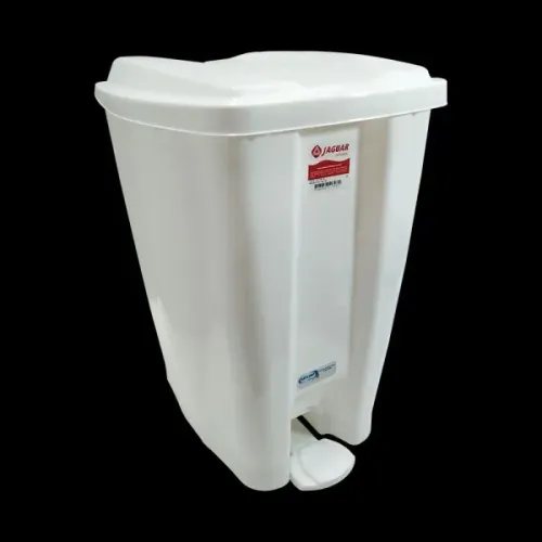 Lixeira Com Pedal 40L cor Branca em Polipropileno Cesto para Lixo com Boa Capacidade