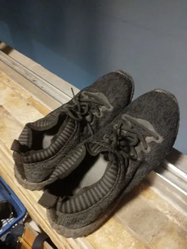Tênis sneakers preto tecido knit 