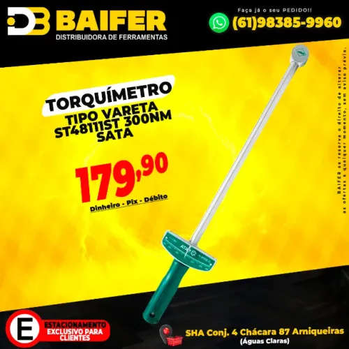 Torquímetro Tipo Vareta ST48111ST 300NM SATA