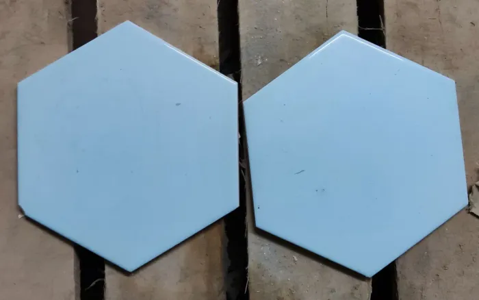  Azulejos hexagonais em tom pastel 15cmx17,5cm