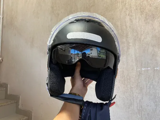 Capacete ProTork Skull Aberto ( Oculos Integrado + Bandana ) - NOVO