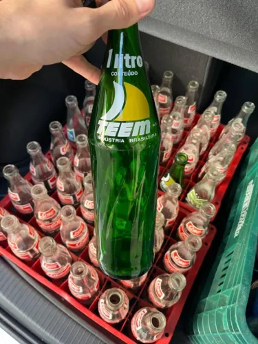Garrafas antigas refrigerante 1 litro - Teem, coca-cola, fanta, minuano, entre outros