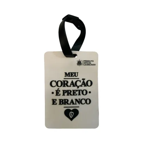 Etiqueta de mala Corinthians Meu Coração é Preto e Branco