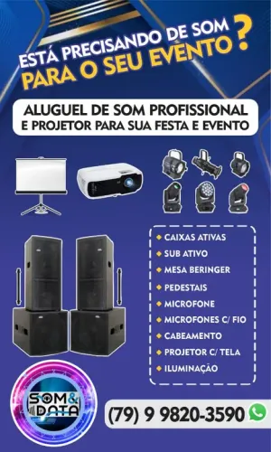 Alugue de Som e Projetor para Eventos e Festas