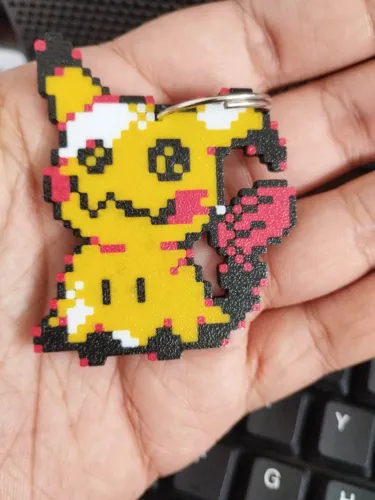 Chaveiro Pixel Art Pokémon Mimikyu