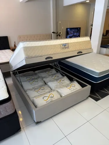 Colchão de CASAL + BASE BOX BAÚ NOVO - Entrego! 