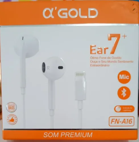 Fone iphone c/ cabo IOS Premium Agold.