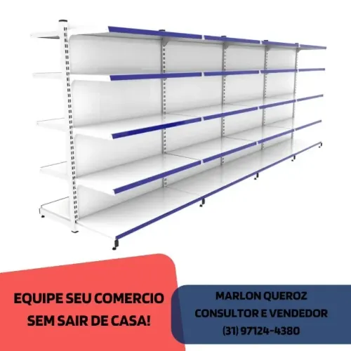 Gondola de Centro Branca Polar 6 Bandejas