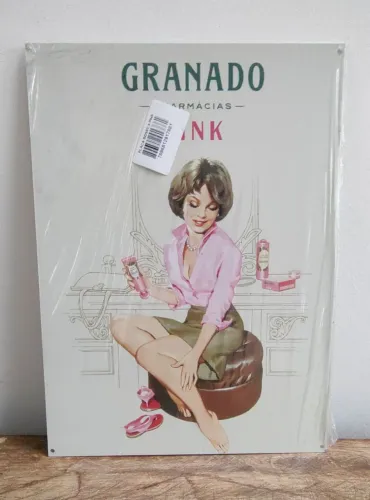 Placa Estilo Vintage Granado Pink