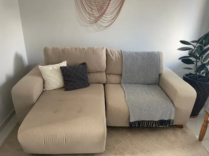 Sofá em Linho - Retrátil e Reclinável 