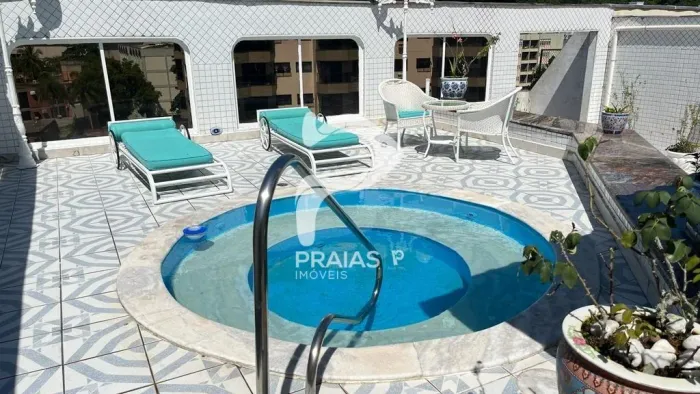 Cobertura com piscina, 3 dormitórios, Enseada, Guarujá