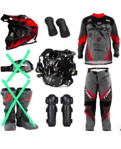 Kit de Equipamentos para Trilha e Motocross