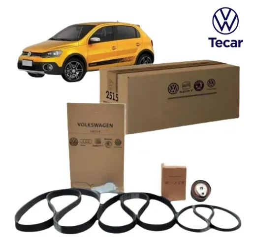 Kit Correia Dentada, Correia Alternador, Correia Ar-Cond+ Tensor Gol, Voyage, G5 G6.
