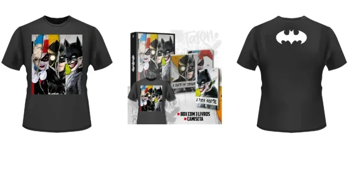 Coleção DC Comics Box com 3 Livros + Camiseta Exclusiva