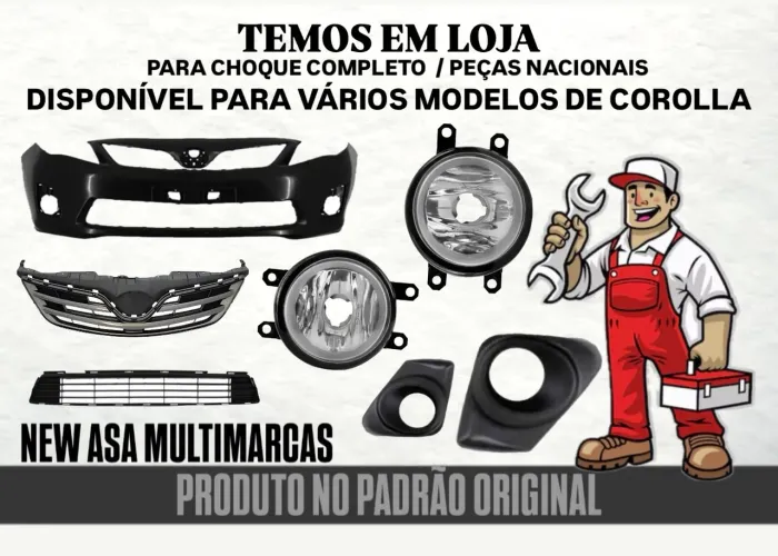 PARA BARRO / ASA DE URUBU / PARA CHOQUE / GRADES PARA SEU COROLLA