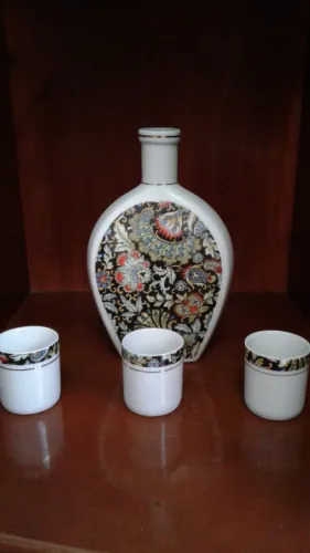 Garrafa de porcelana Veracruz antiga decoração do sitio do Picapau Amarelo anos 80
