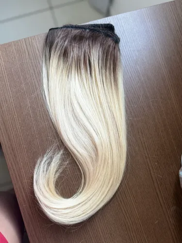 Cabelo humano loiro esfumado
