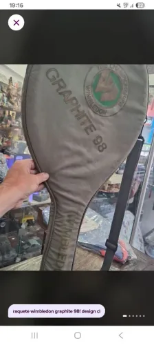 Raquete de tênis vintage wimbledon graphite 98
