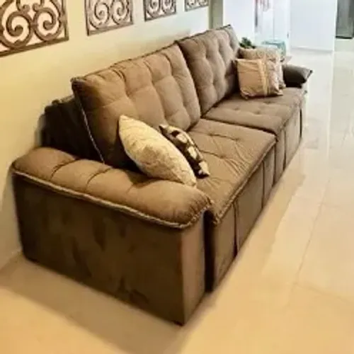 Sofá cama em veludo