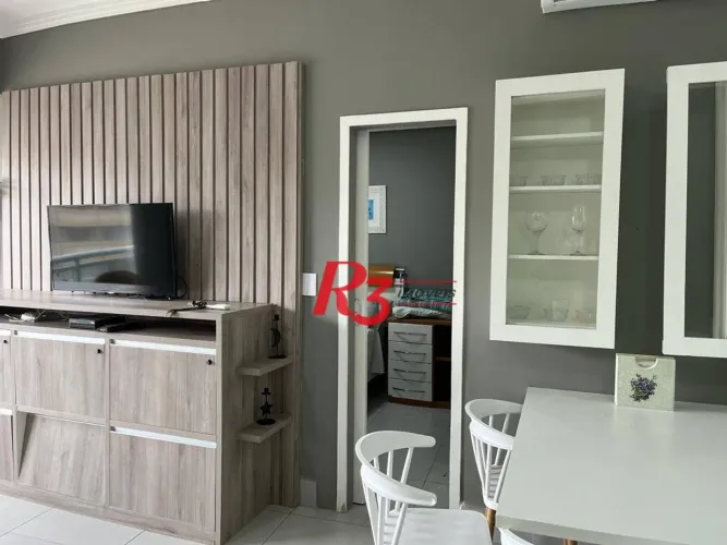 Apartamento com 1 dormitório para alugar, 54 m² por R$ 5.900,00/mês - Pompéia - Santos/SP