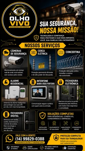 Segurança Eletrônica em Ourinhos e região | Câmeras, Alarmes, Portões eletrônicos e mais.