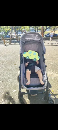 Carrinho de bebê + bebê conforto kit da Cosco cinza