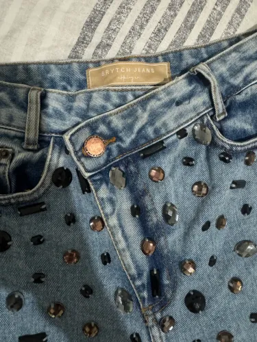 Calça brytch denim