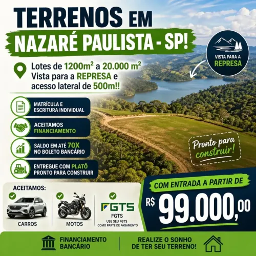 Lote a Venda em Nazaré Paulista - SP/Direto com Proprietário