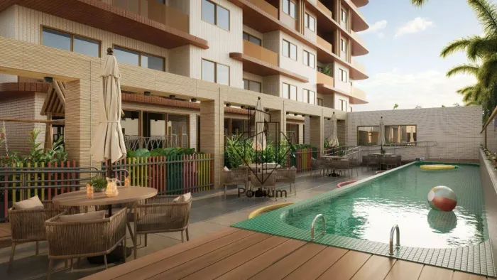 Apartamentos com varanda / sacada gourmet nas proximidades da praia do Bessa e a 300m do P