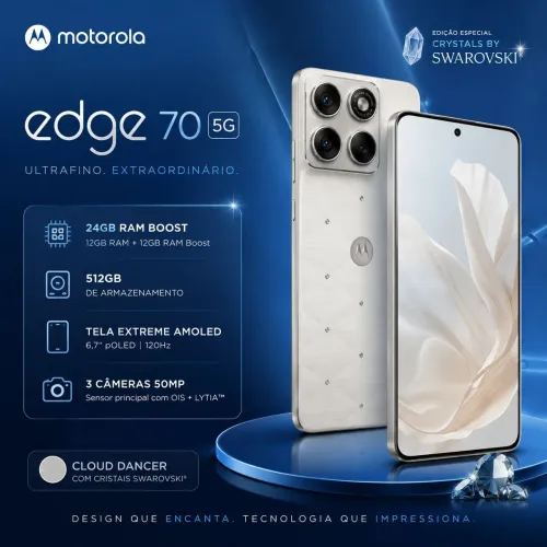 ? MOTOROLA EDGE 70 5G - EDIÇÃO ESPECIAL SWAROVSKI ?