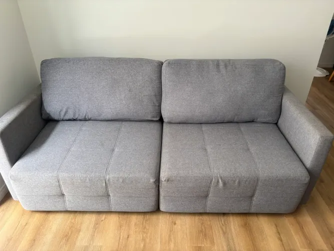 Sofá cama linho cinza Herval