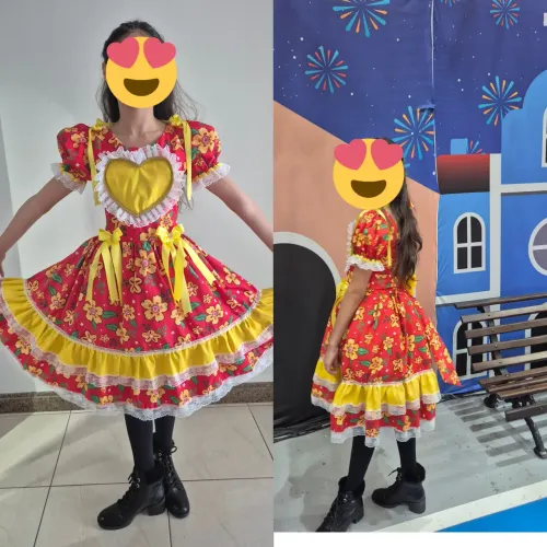Vestido São João 10/12 anos