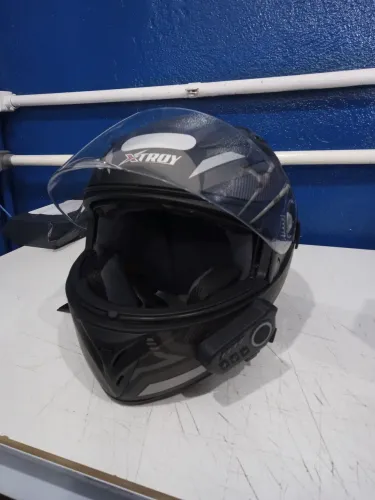 CAPACETE EBF XTROY + INTERCOMUNICADOR