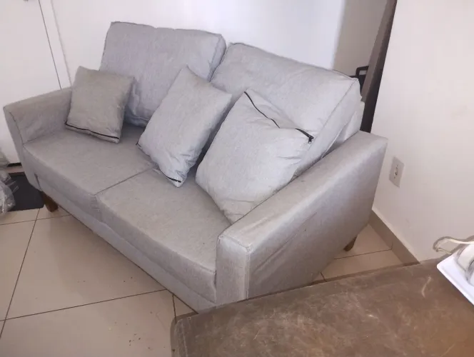 SOFÁ COTTON CINZA (2 LUGARES)