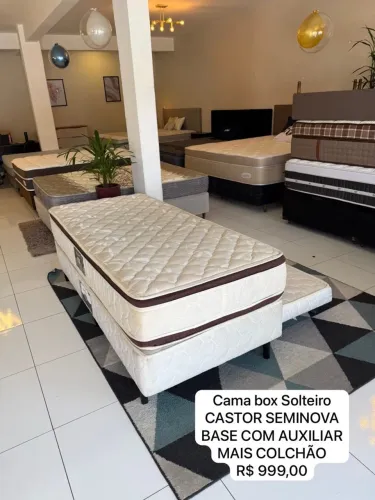 Cama de Solteiro CASTOR com AUXILIAR SEMINOVA - ENTREGO