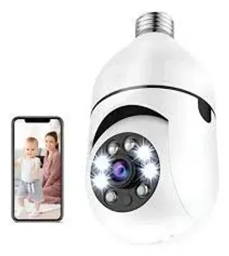 Câmera De Segurança Lâmpada Inteligente Full Hd 1080p 360°
