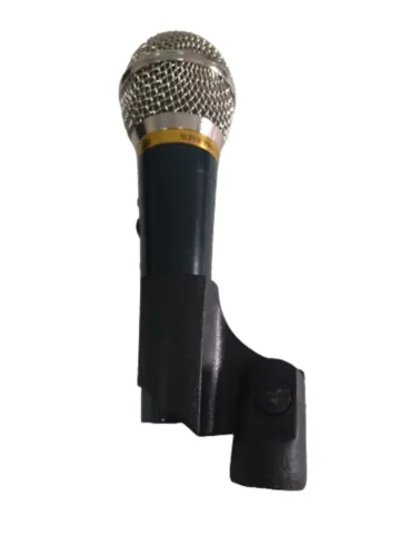 Microfone profissional usado CSR 525 verde escuro com cabo XLR p10