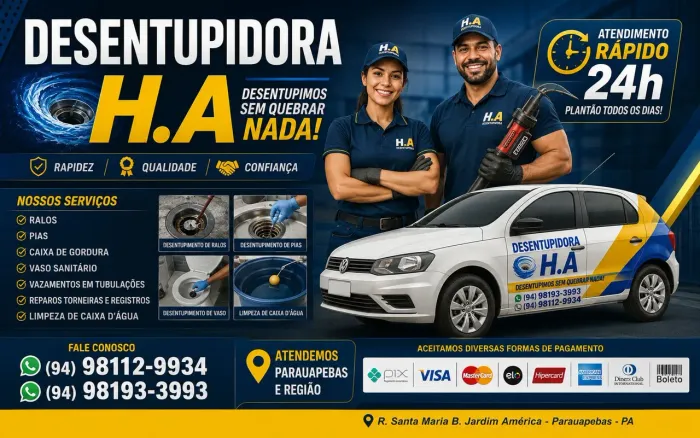 Desentupimento de pia em parauapebas 