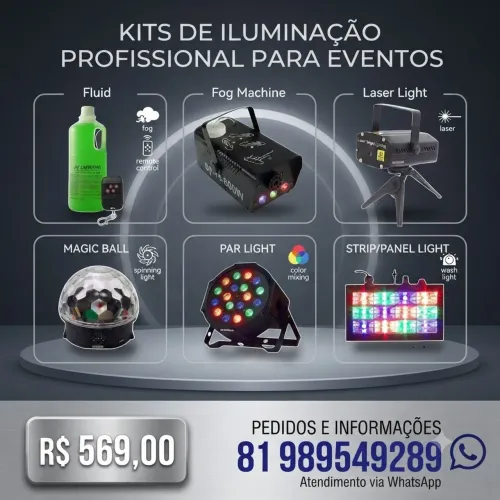 Iluminação para Festa kit com 6 item