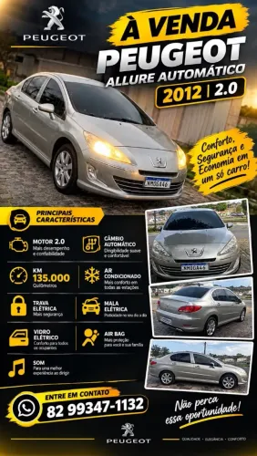 Peugeot 408 Sedan Allure 2.0 Flex 16V 4P Aut. 2012