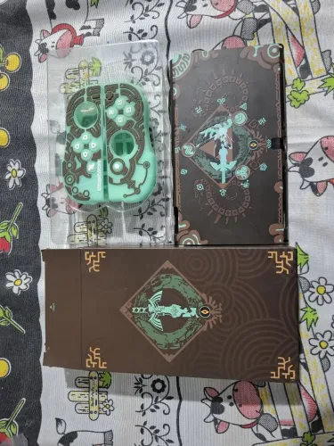 Grip e capa para switch oled temática de Zelda