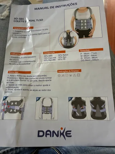 Colete rígido dorsal 